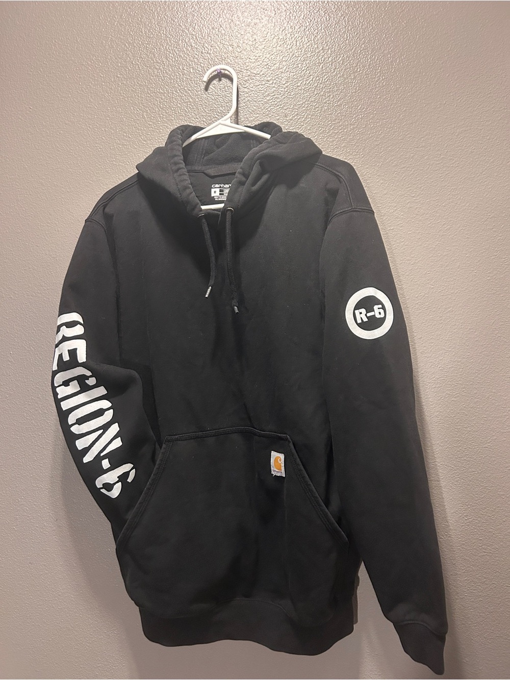 Carhartt Midweight Hoodie Men Medium M Black Systems Integration Region 6
